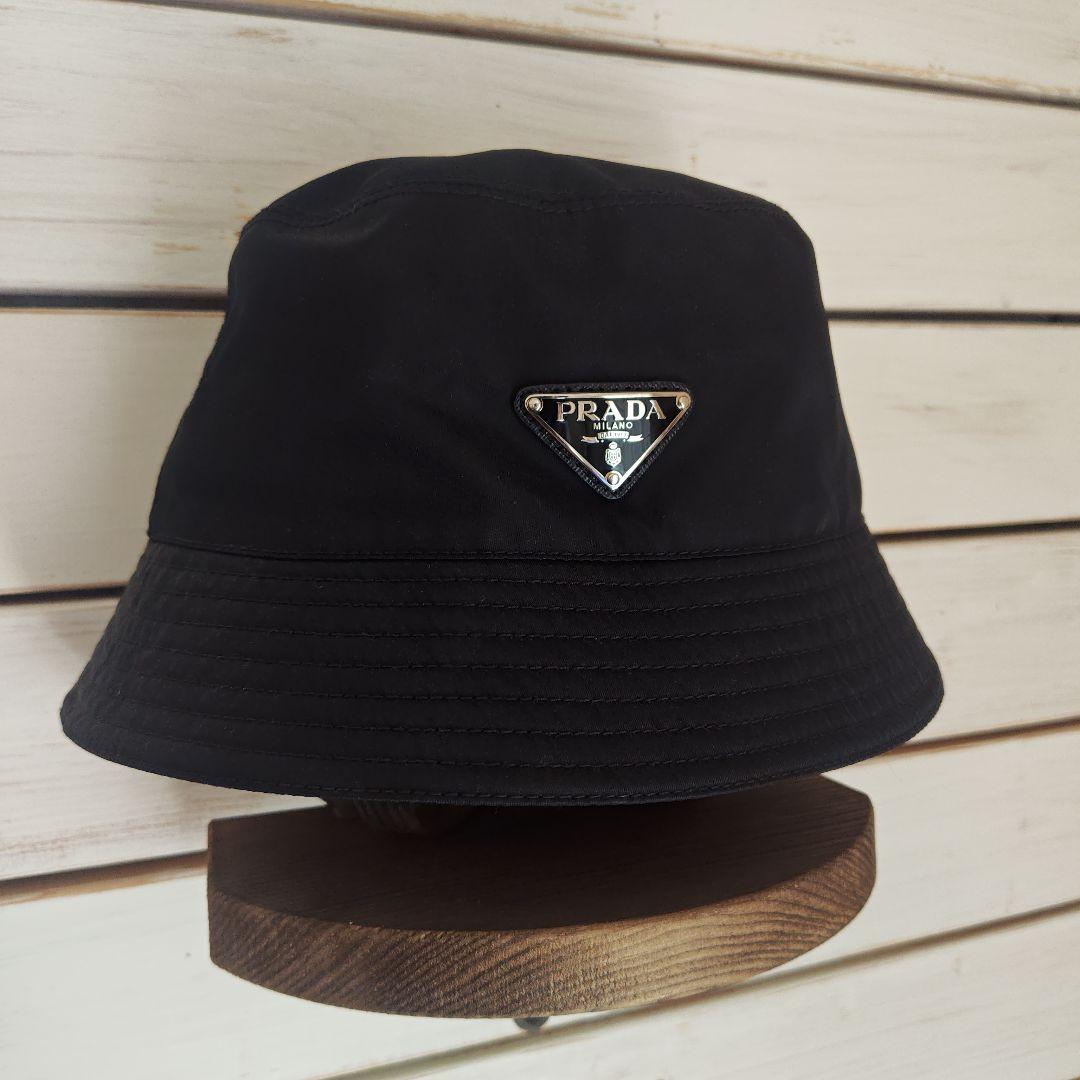 PRADA ブラック バケットハット Lサイズ　美品