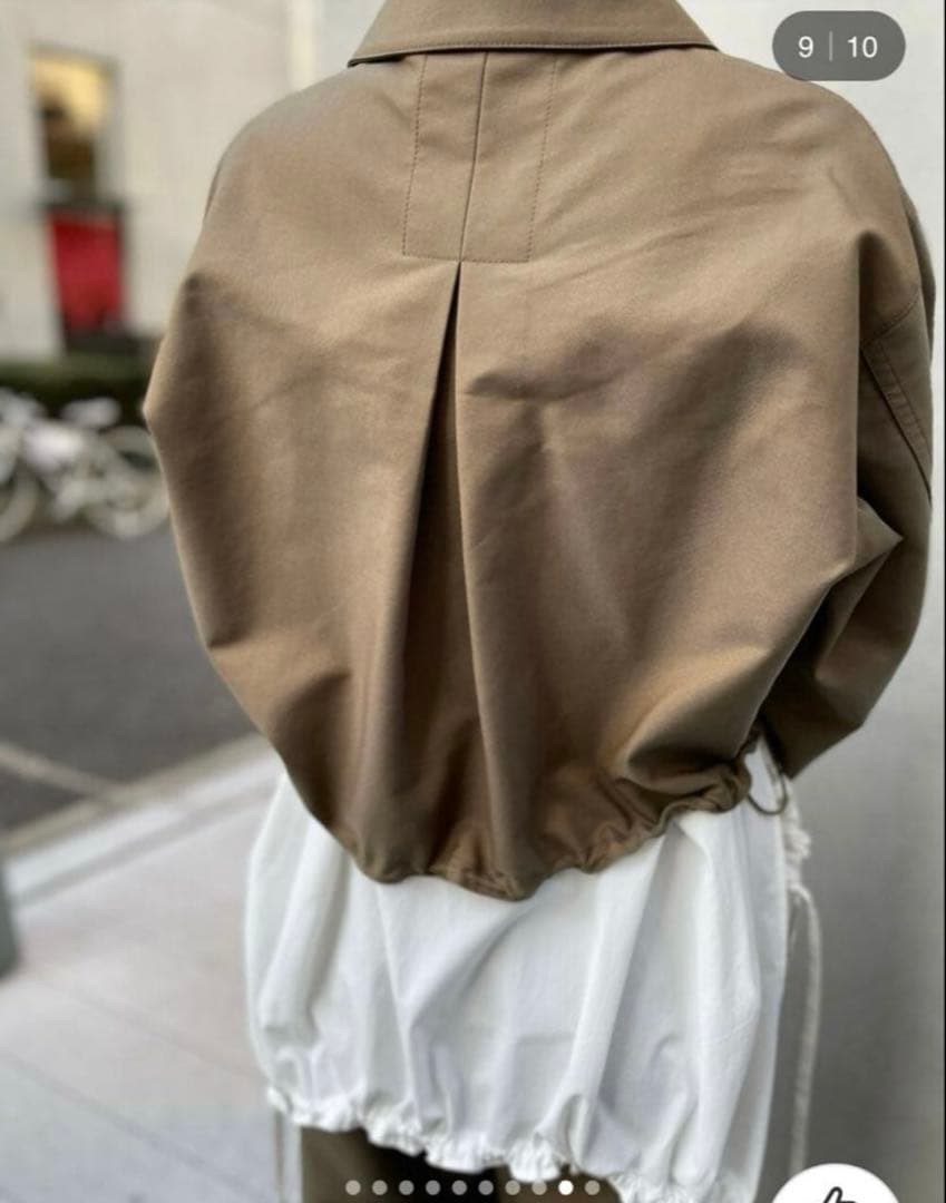 美品★ トレンチショートブルゾン