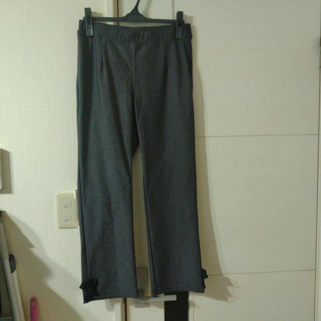 【新品】スーパービューティーサイドリボン使い裏起毛パンツ44