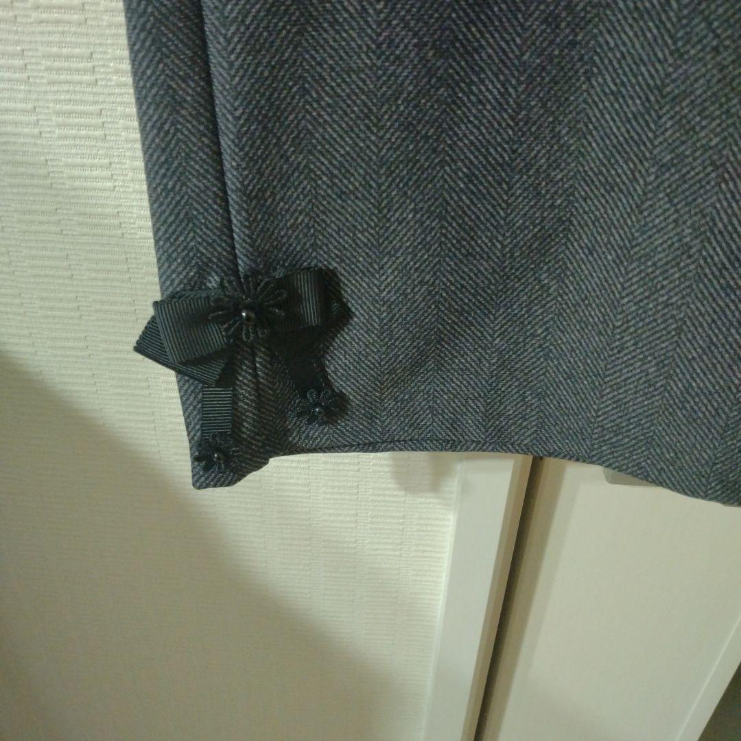 【新品】スーパービューティーサイドリボン使い裏起毛パンツ44