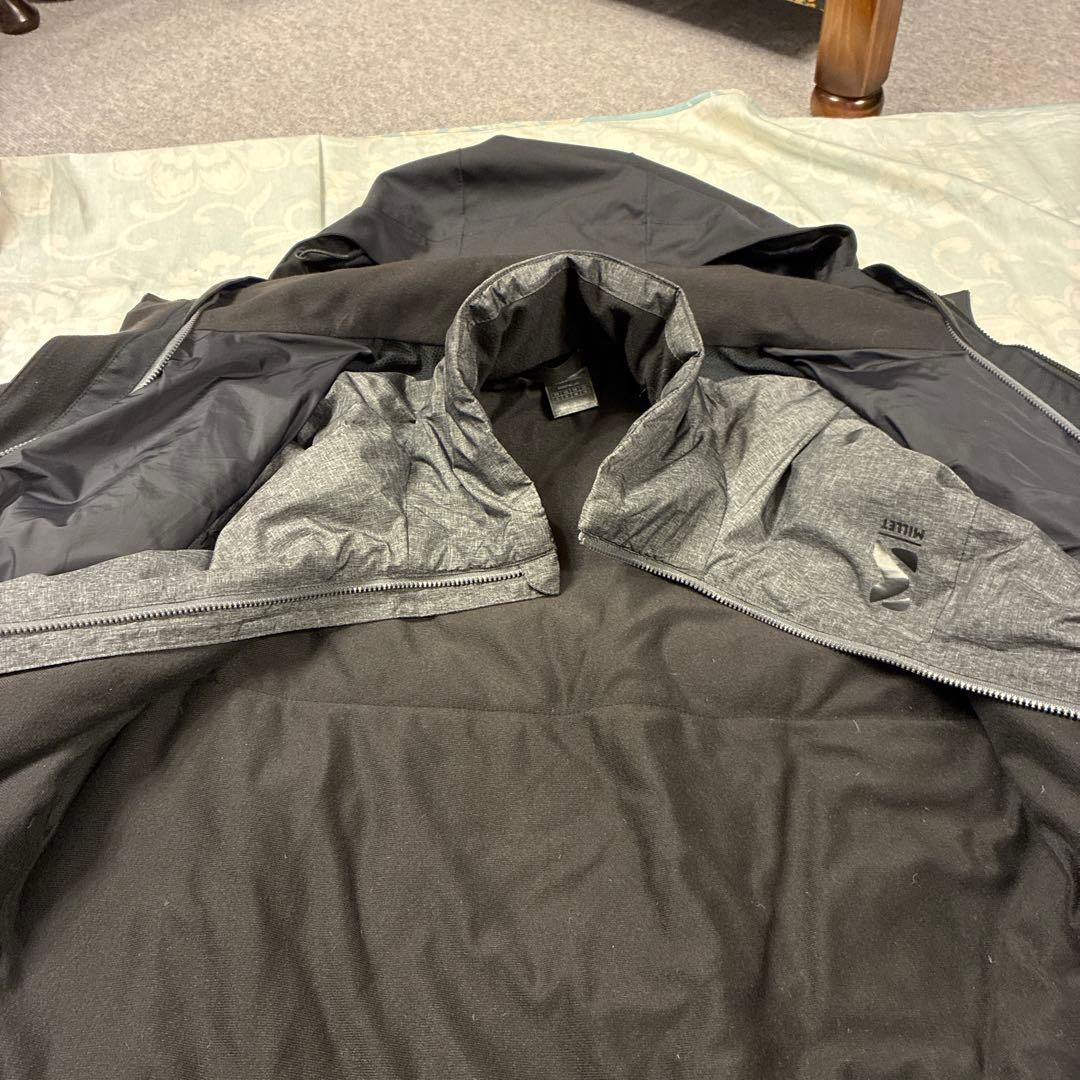 MILLET スキースノボウェア 上下セット ブラック 上 M、下 L