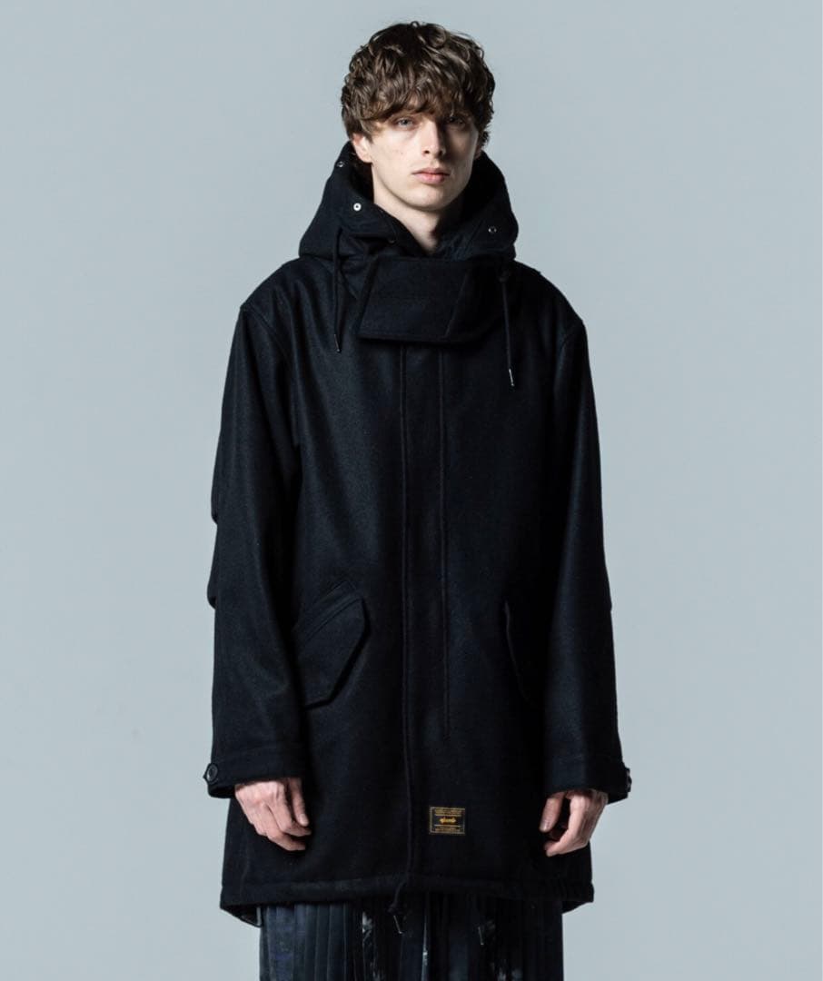 【新品：¥46,200】glamb グラム モッズコート 黒 M 春/秋/冬用