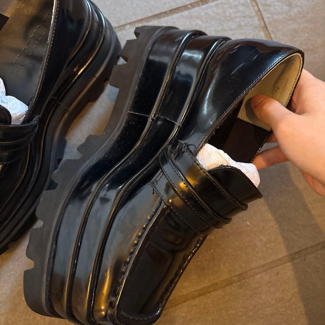 値下げ中　ダーリッチ　プラットフォームローファー　厚底　　ブラック　黒　M