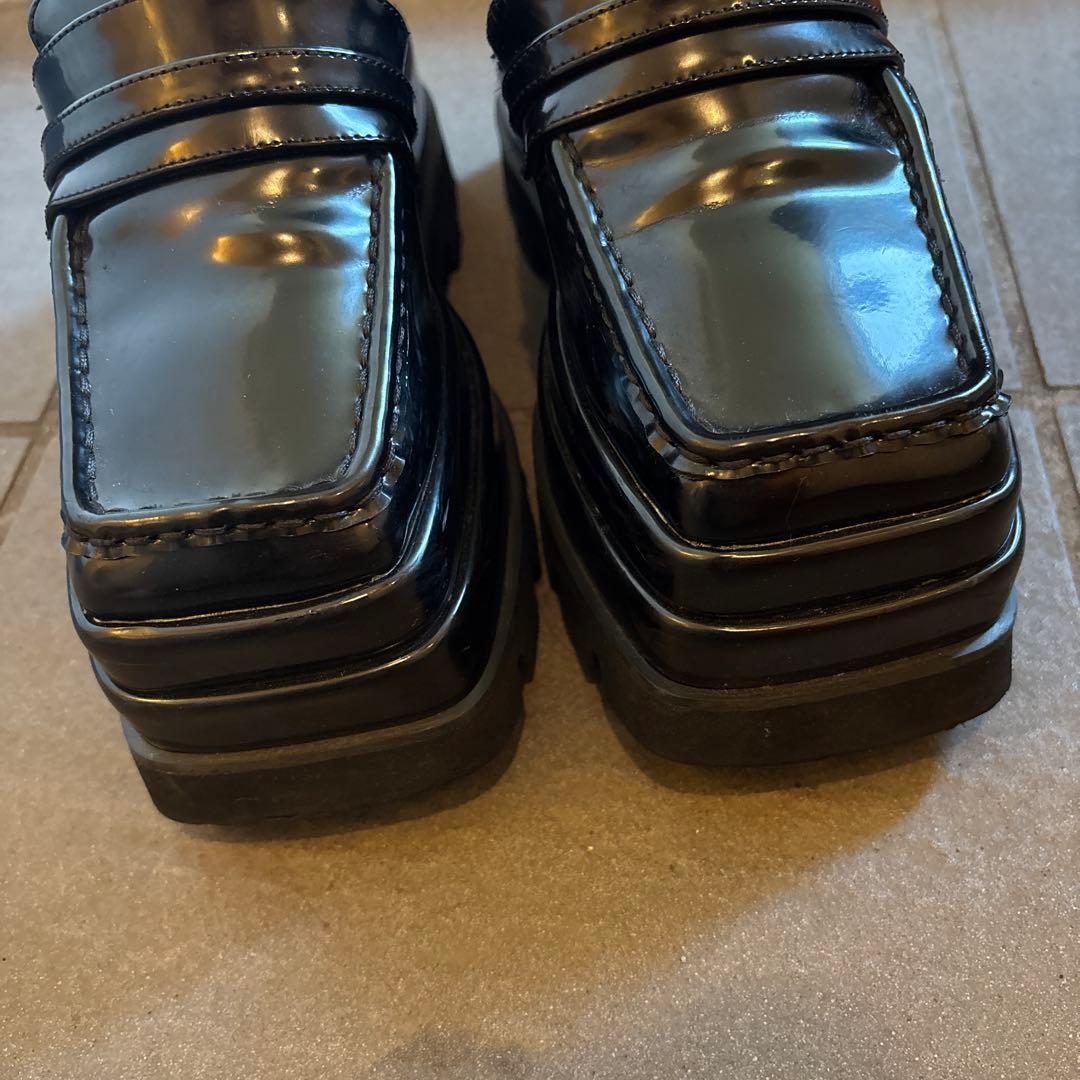 値下げ中　ダーリッチ　プラットフォームローファー　厚底　　ブラック　黒　M