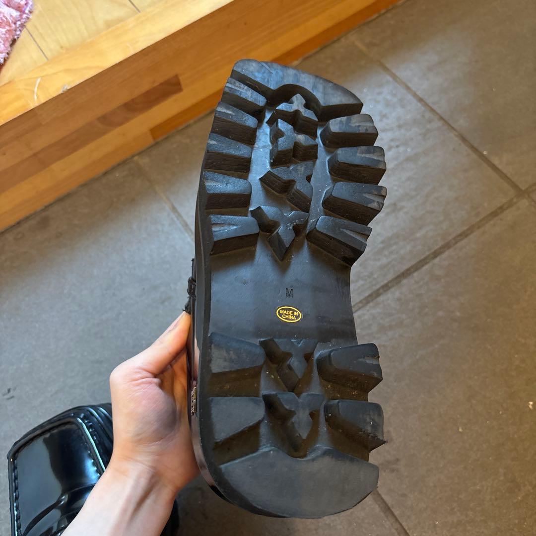 値下げ中　ダーリッチ　プラットフォームローファー　厚底　　ブラック　黒　M