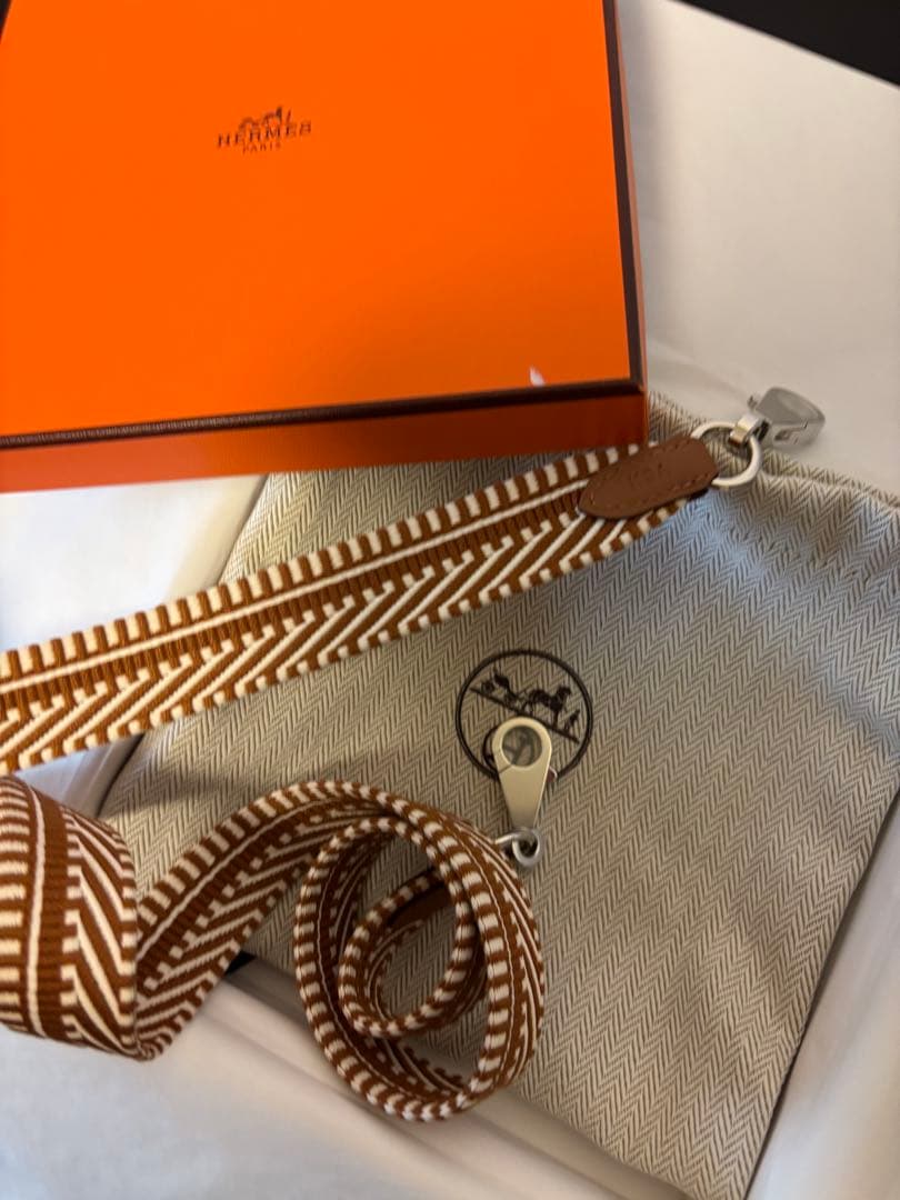 【新品未使用】エルメス♡バンドリエール　ショルダーストラップ　シルバー金具