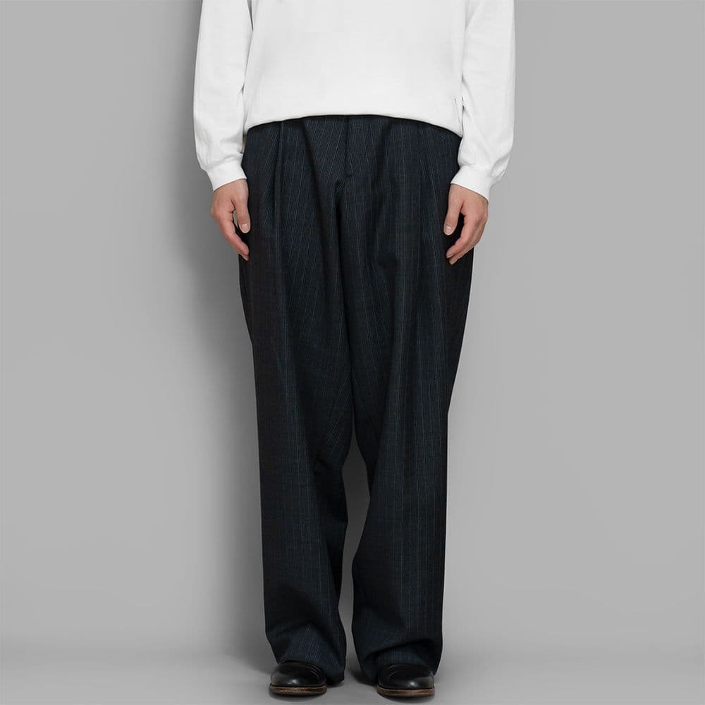 パンツ MAATEE&SONS MILITARY SLACKS WOOL STRIPE