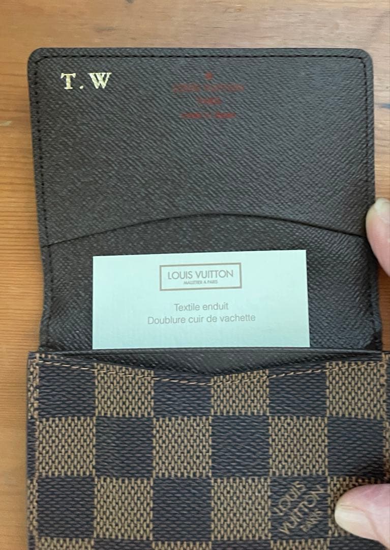 LOUIS VUITTON ダミエ名刺入れ＊イニシャル入り