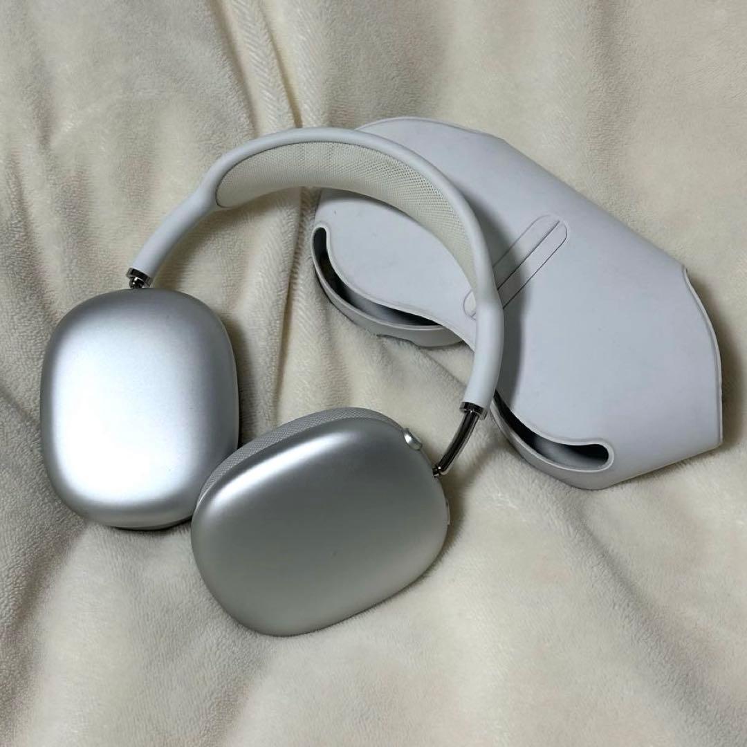 【美品】AirPods Max シルバー正規品付属ケース付きノイズキャンセリング