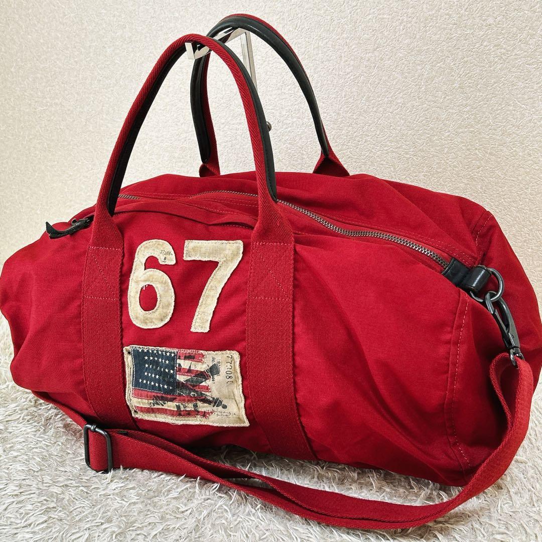 ポロジーンズ★2Wayボストンバッグ★星条旗パッチ★ナンバリング★ヴィンテージ