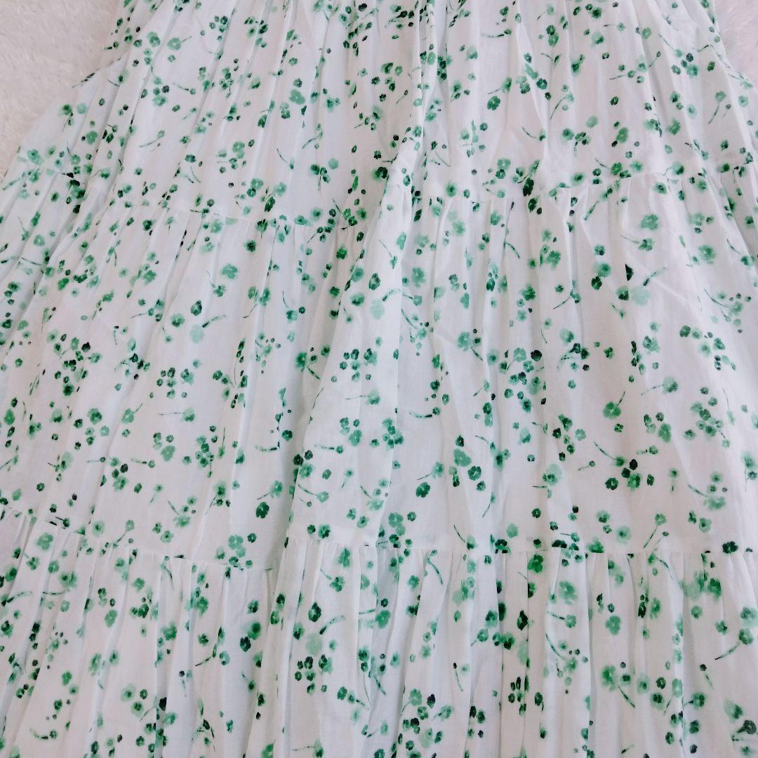 マーレット　洗える　ワンピース　総柄　ティアード 花柄