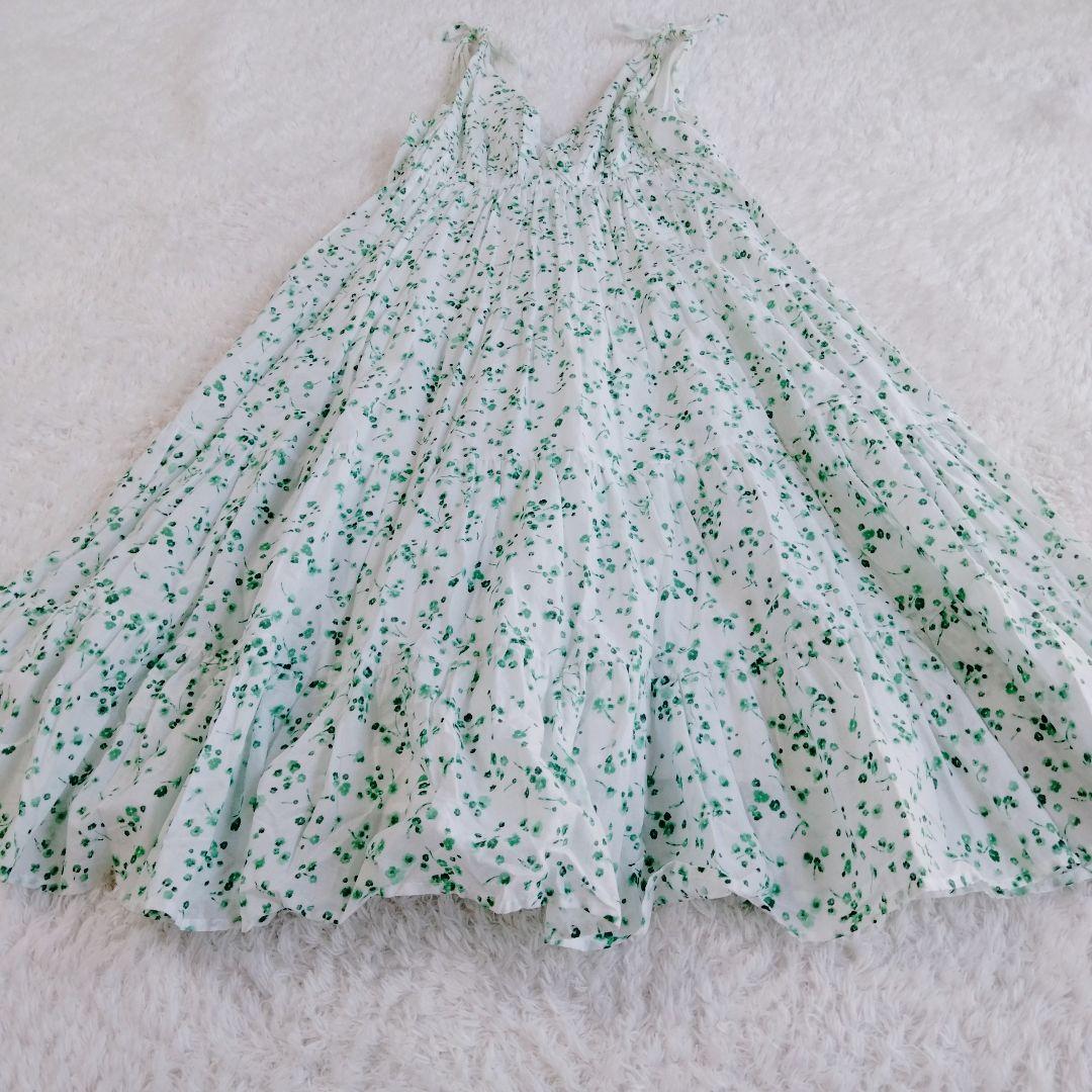 マーレット　洗える　ワンピース　総柄　ティアード 花柄