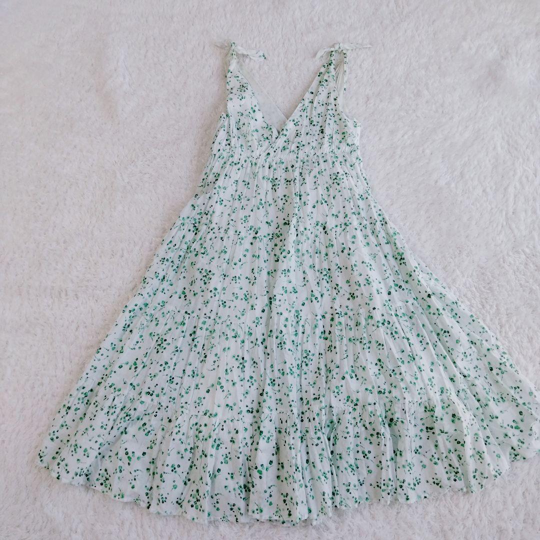 マーレット　洗える　ワンピース　総柄　ティアード 花柄