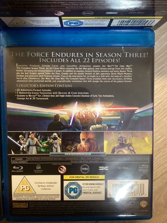 Star Wars: Clone Wars 1-5 [DVD] ブルーレイ　英語