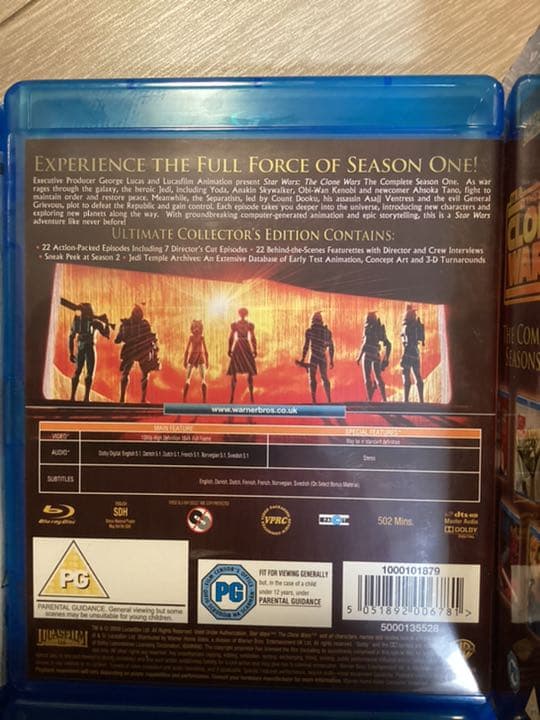 Star Wars: Clone Wars 1-5 [DVD] ブルーレイ　英語