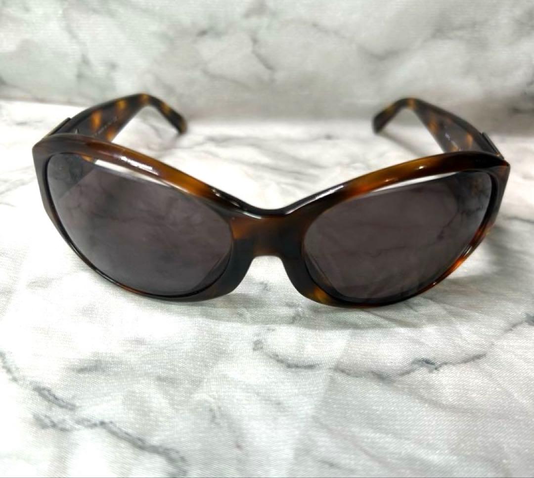 シャネル CHANEL サングラス サイドロゴ付き べっ甲 ブラウン系