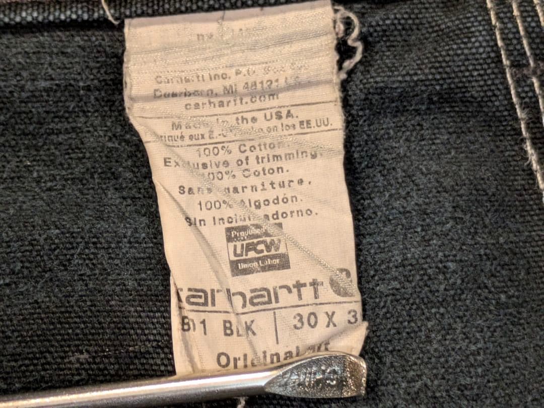 No.304　カーハート　ダブルニー　30×30 ボロ　雰囲気抜群　USA製