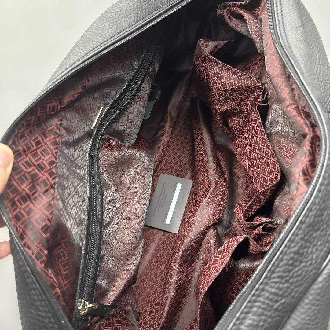 ダンヒル　アルフレッドダンヒル　ボストンバック　黒レザー　牛革　dunhill