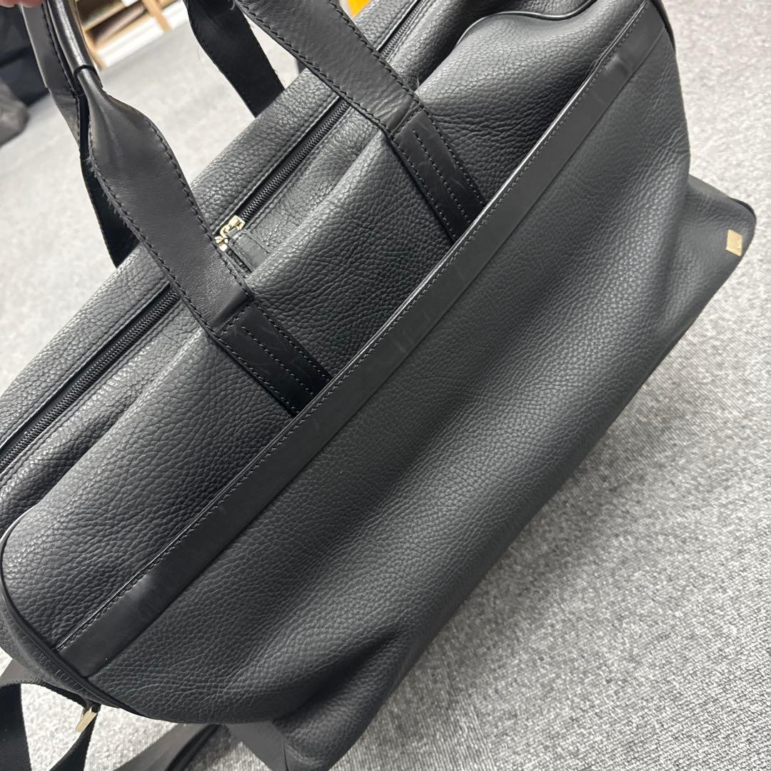 ダンヒル　アルフレッドダンヒル　ボストンバック　黒レザー　牛革　dunhill