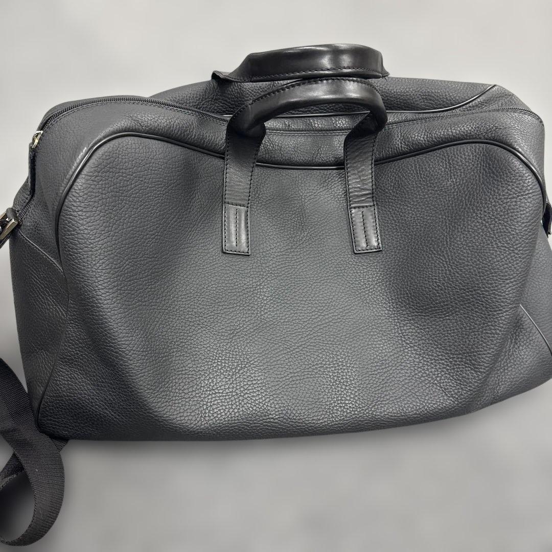 ダンヒル　アルフレッドダンヒル　ボストンバック　黒レザー　牛革　dunhill