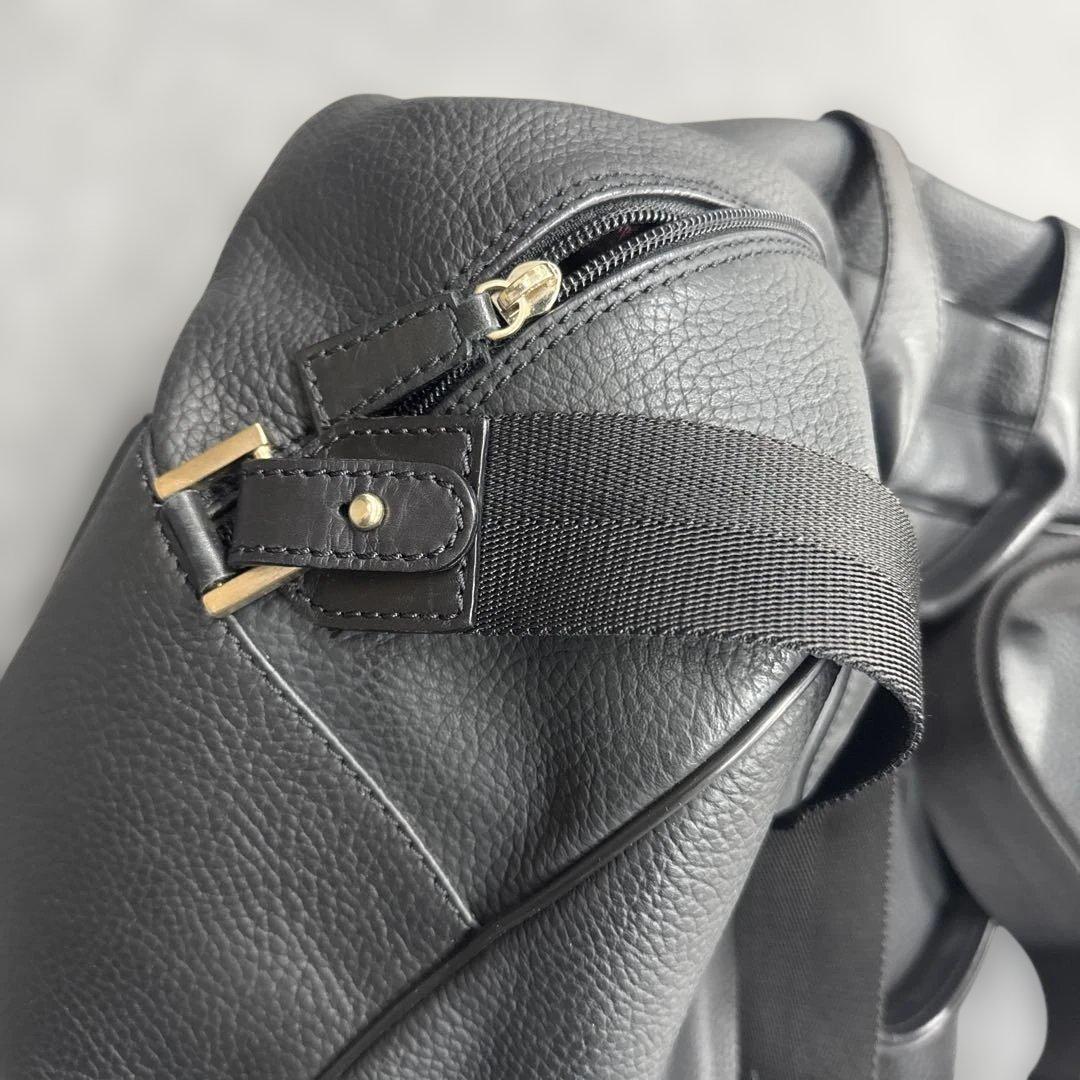 ダンヒル　アルフレッドダンヒル　ボストンバック　黒レザー　牛革　dunhill