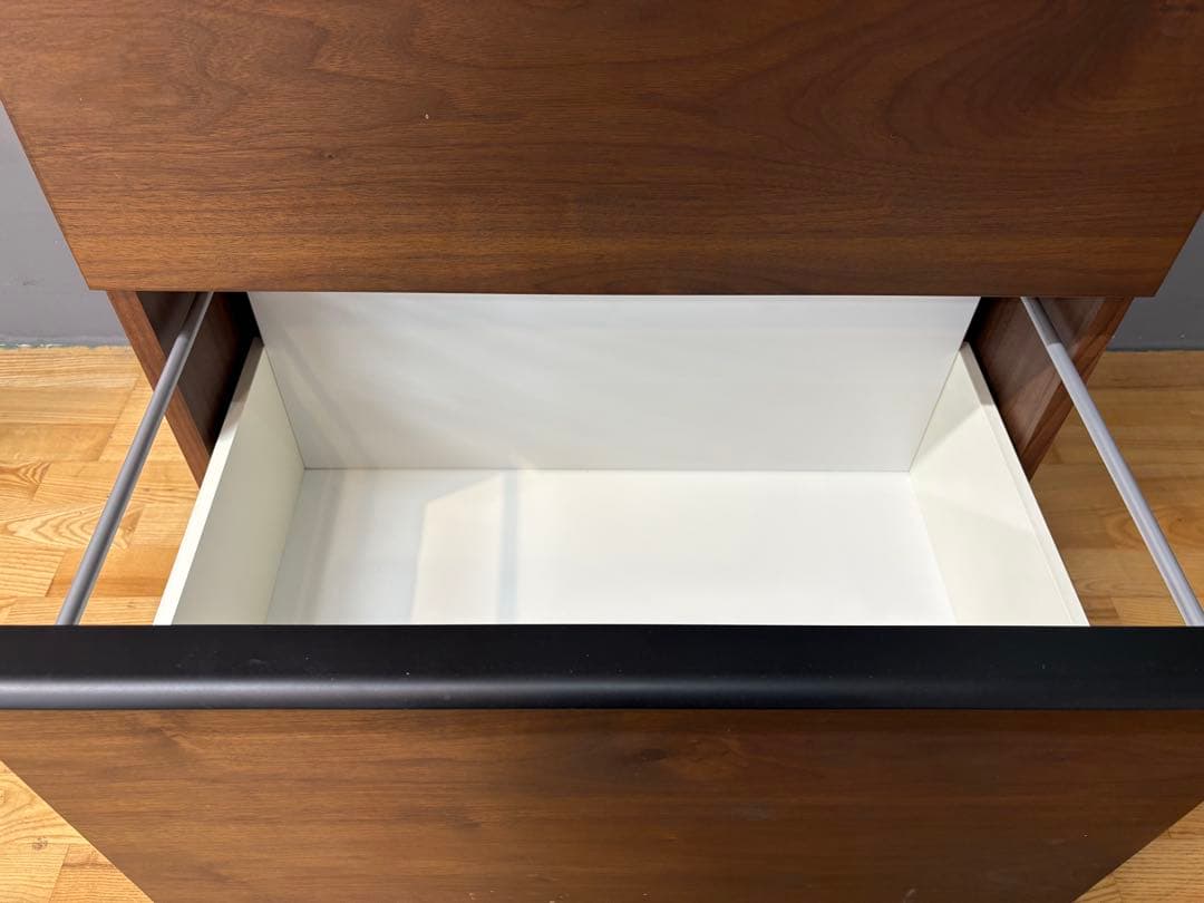 M048　関具製　高級食器棚　レンジボード　カップボード　幅700ｍｍ