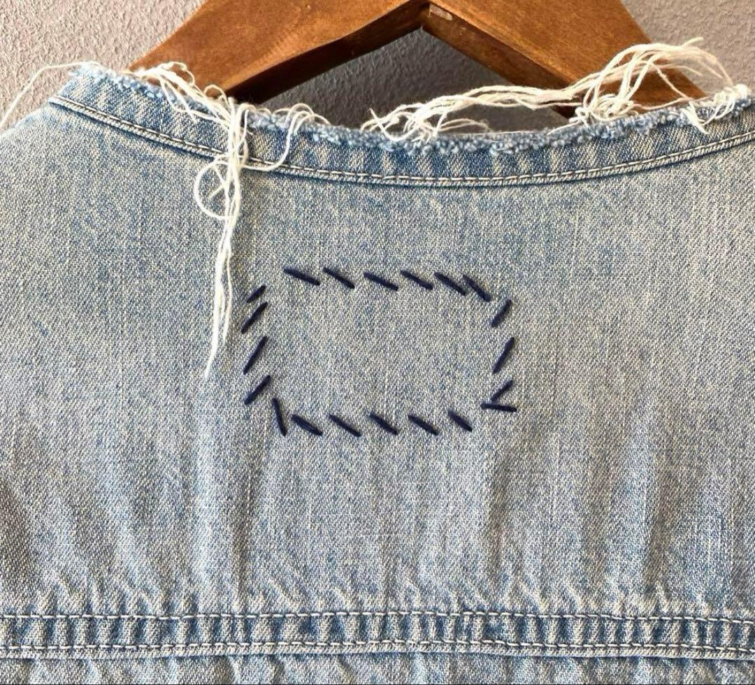 ロンハーマンヴィンテージ　ノーカラーデニムジャケット　Gジャン