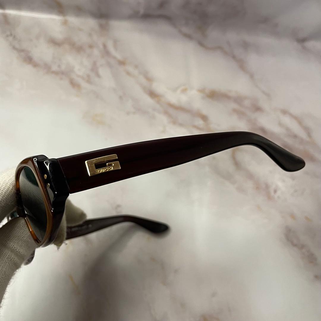 GUCCI グッチ オーバル Y2K メタル ロゴ レトロ サングラス