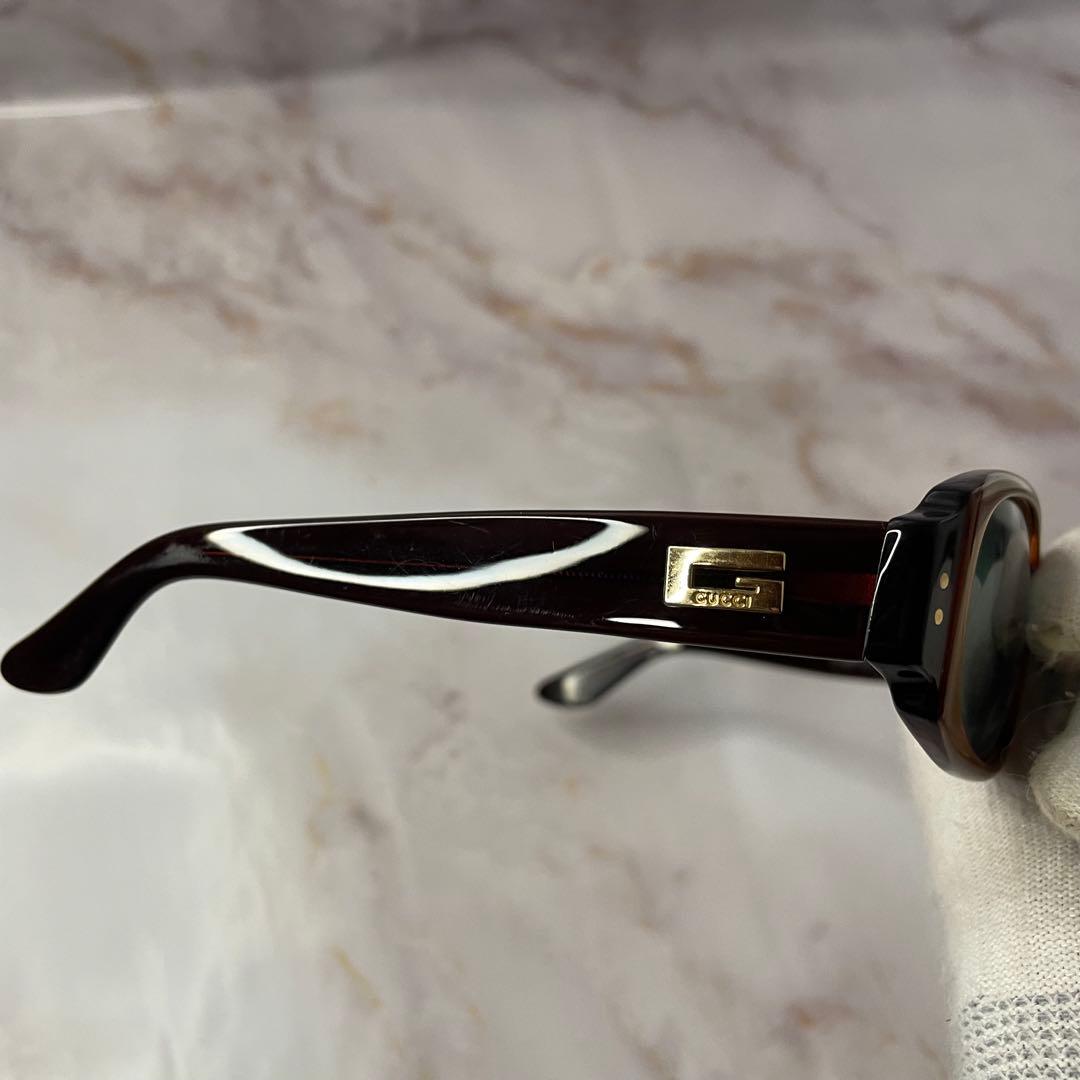 GUCCI グッチ オーバル Y2K メタル ロゴ レトロ サングラス
