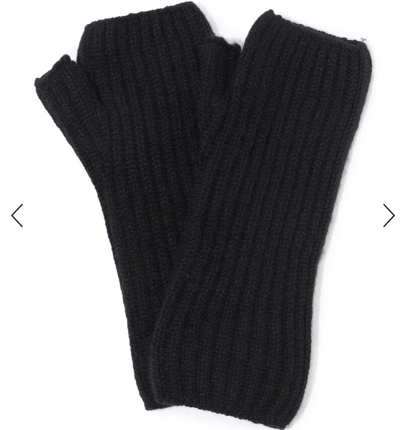Johnstons of Elgin カシミヤフィンガーレスグローブ　黒　未使用