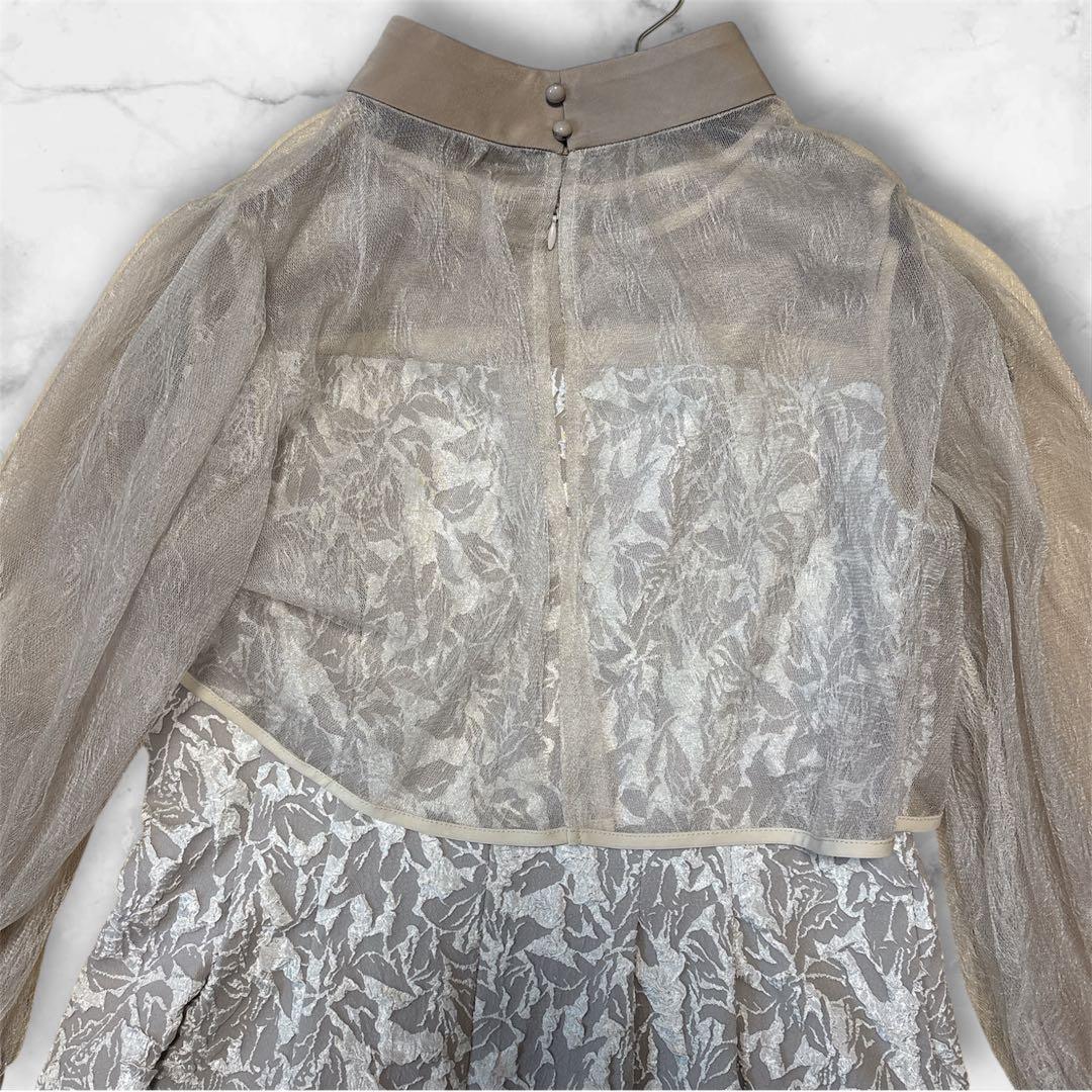 新品　フォルムフォルマ　シアーボレロ付きジャガードドレス　XL 2WAY