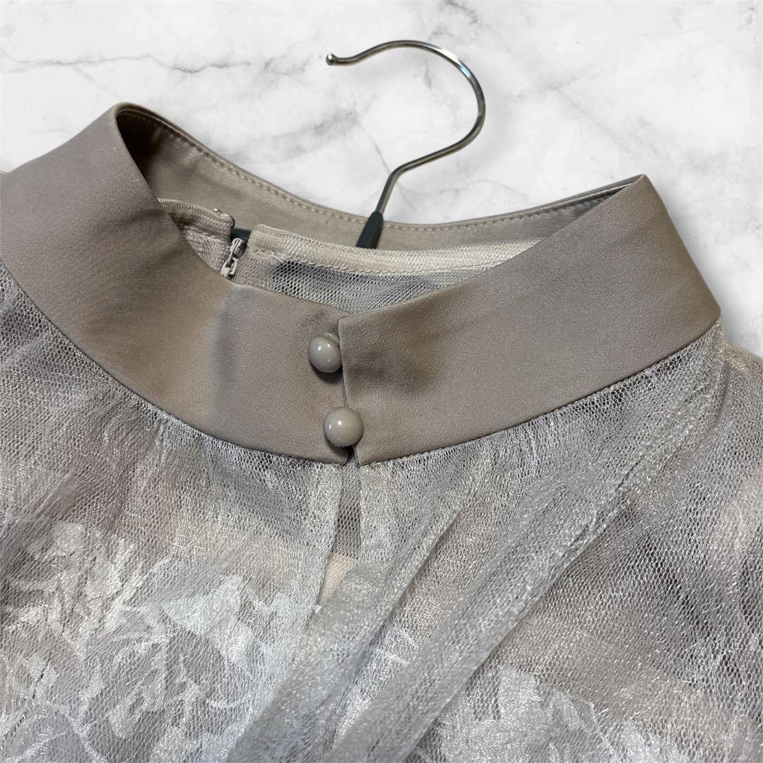 新品　フォルムフォルマ　シアーボレロ付きジャガードドレス　XL 2WAY