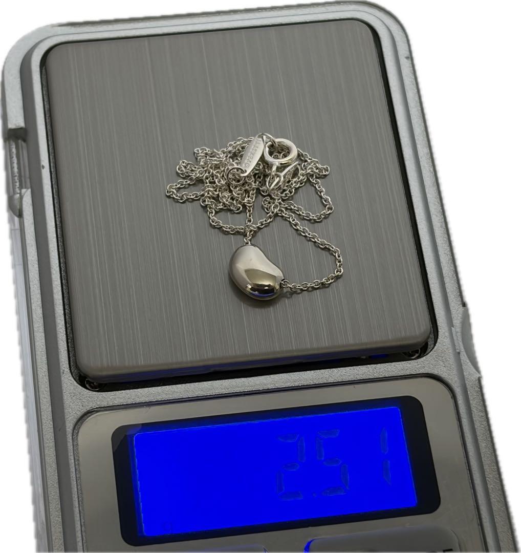 【美品】Tiffany&Co. ティファニー 925 ビーン シルバーネックレス