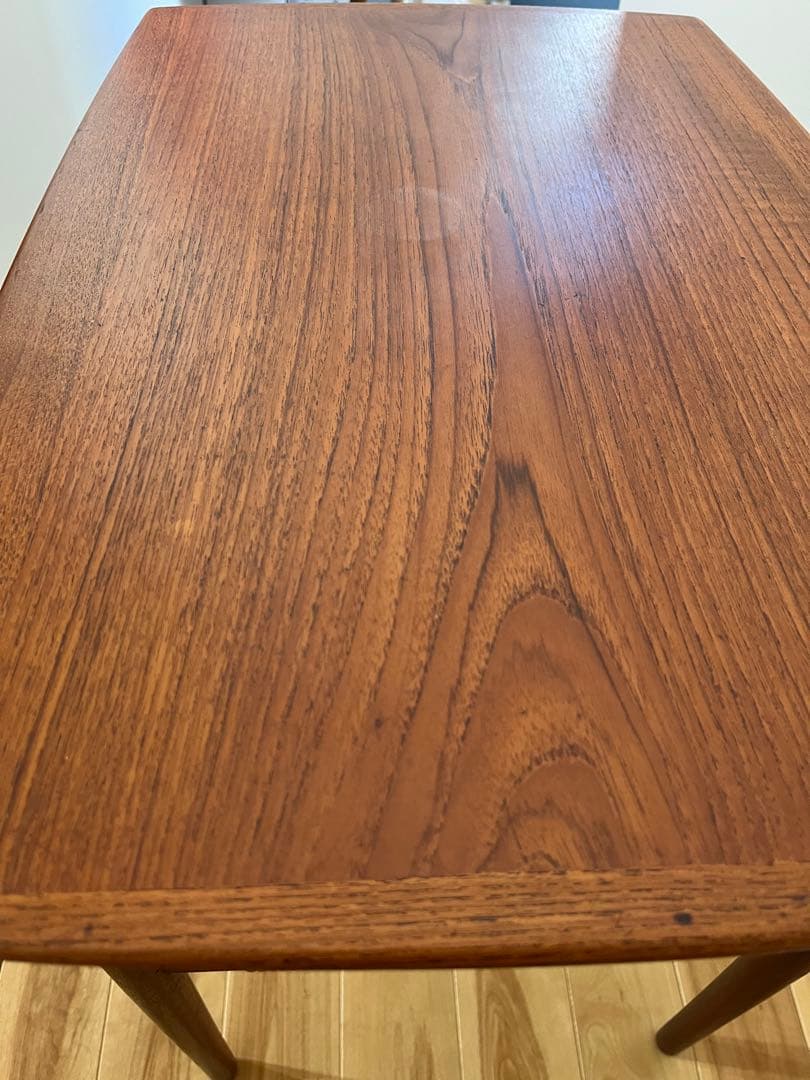 北欧ヴィンテージ　コーヒーテーブル　チーク　ラタン