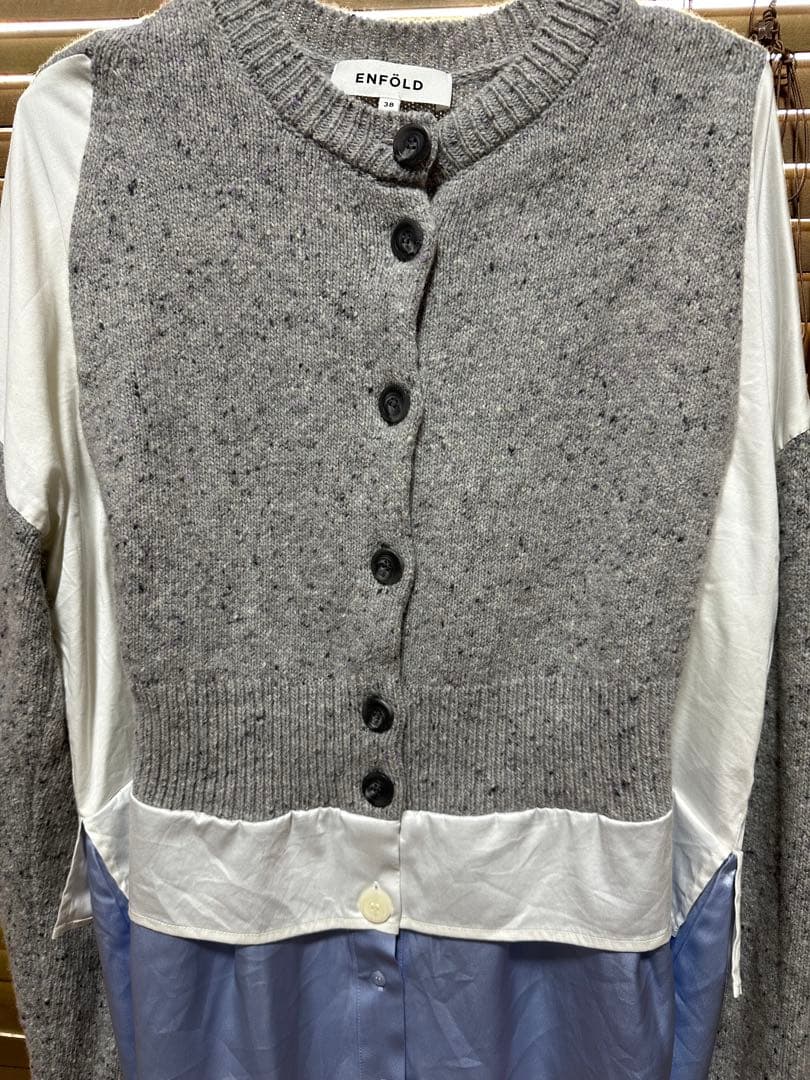 エンフォルド ENFOLD レイヤードカーディガン