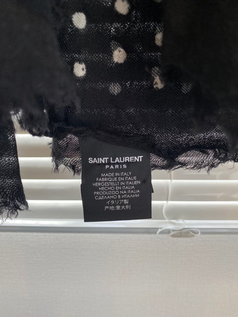 Saint Laurent ポルカドット柄スカーフストール