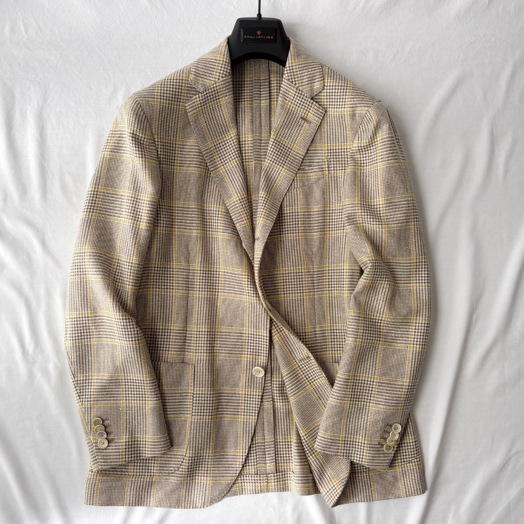 極美品 ラルディーニ テーラードジャケット ウール/シルク ベージュ 48