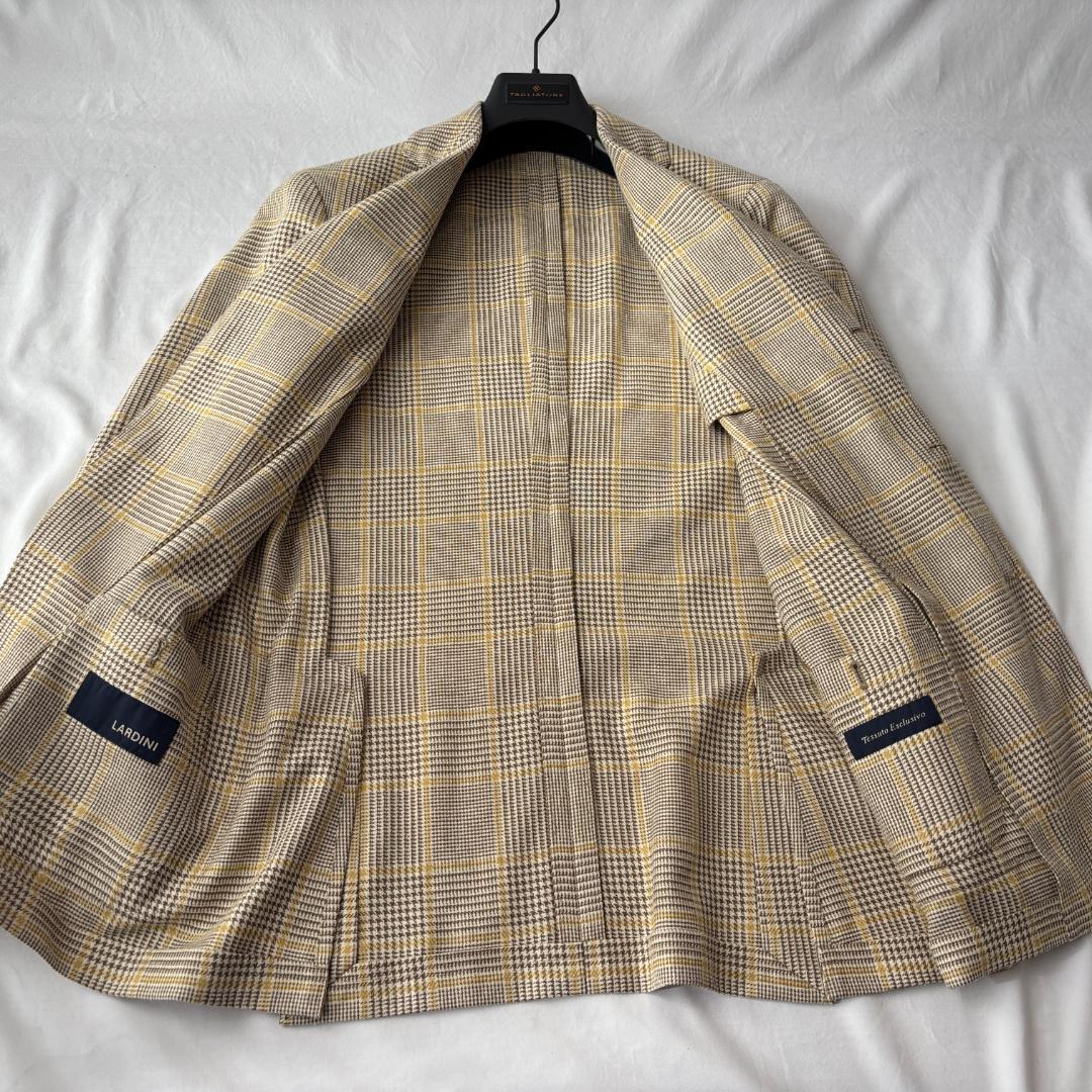 極美品 ラルディーニ テーラードジャケット ウール/シルク ベージュ 48