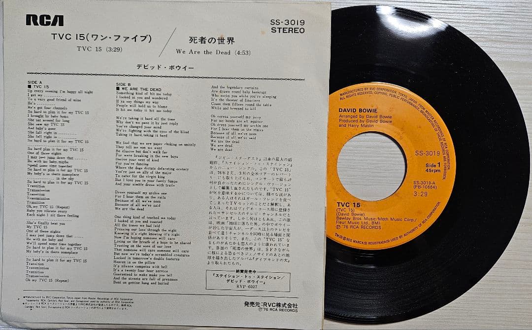 デビッド・ボウイ TVC15 死者の世界 希少国内盤