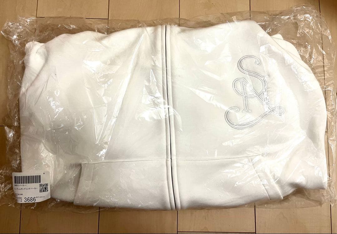 snidel エンブレムボンディングパーカー ホワイト