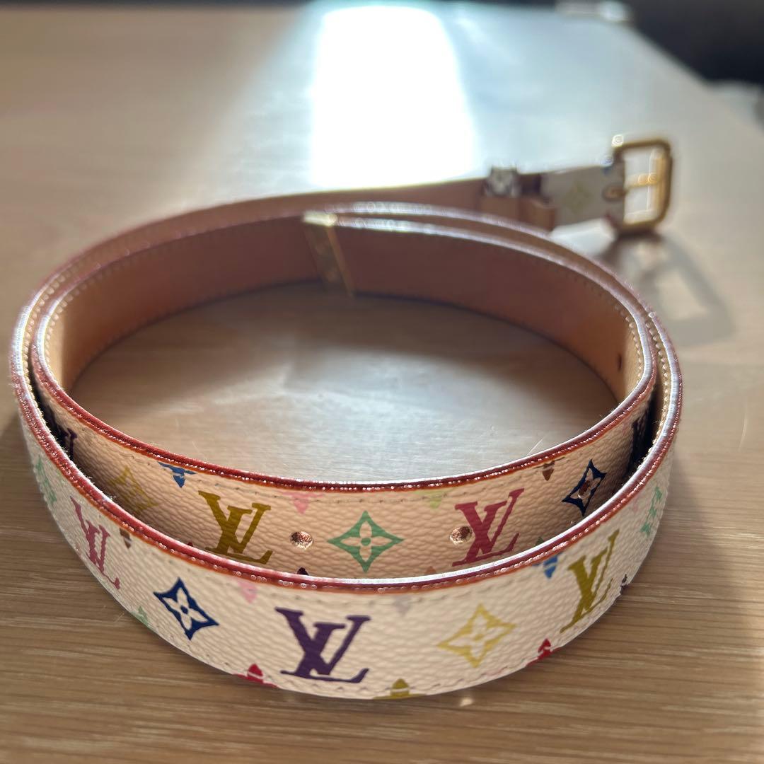 LOUIS VUITTON ルイヴィトン モノグラム マルチカラー ベルト 32