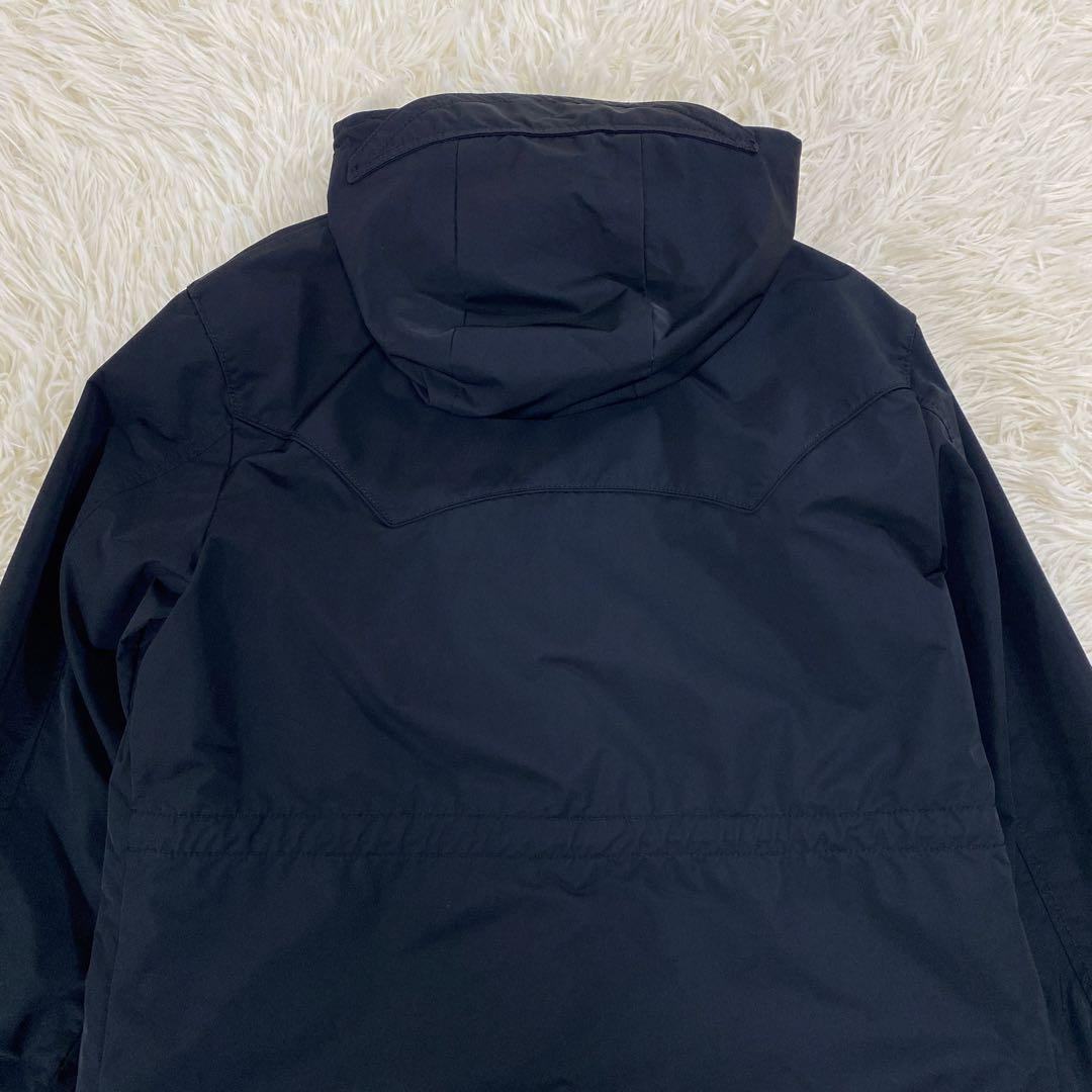 美品　コーチ　コート　中綿　ライナー　花柄　ウール　レザー　ブラック　35015