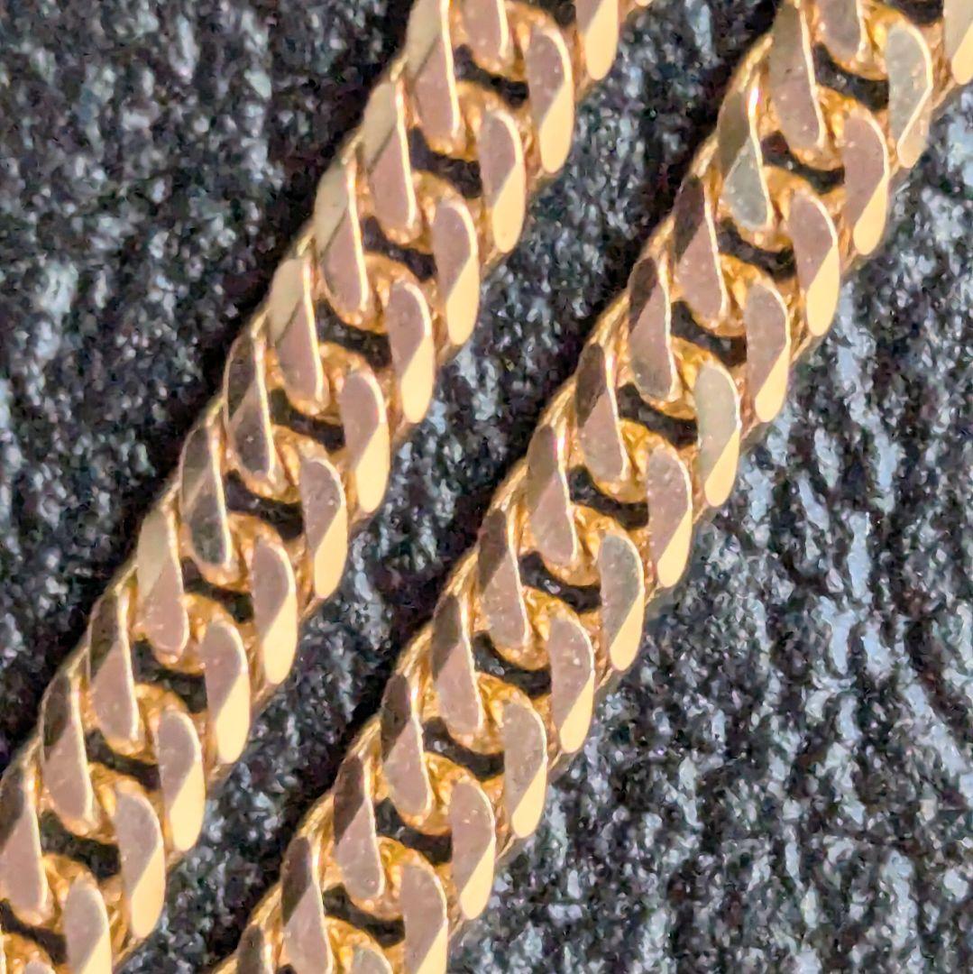 18金 ゴールド キヘイ6面ダブルネックレス 40cm 10.4g 750