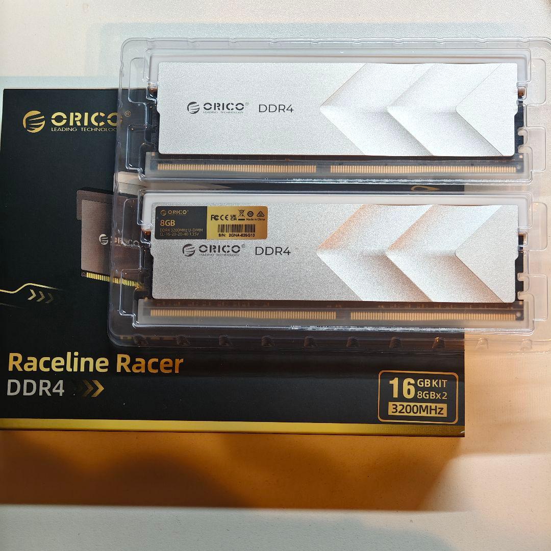 orico DDR4 16GBメモリ3200MHz 8GB2枚