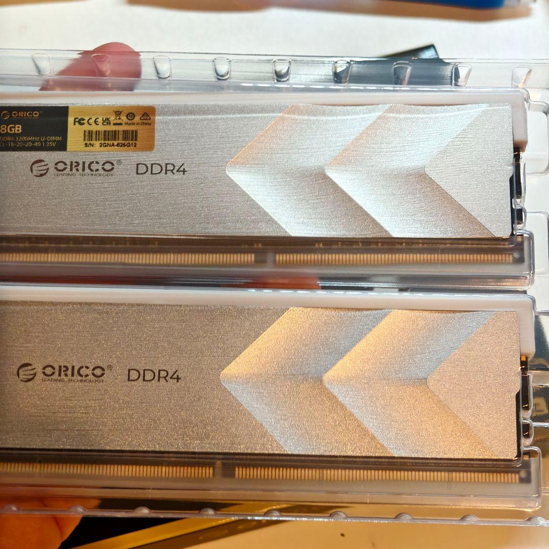 orico DDR4 16GBメモリ3200MHz 8GB2枚