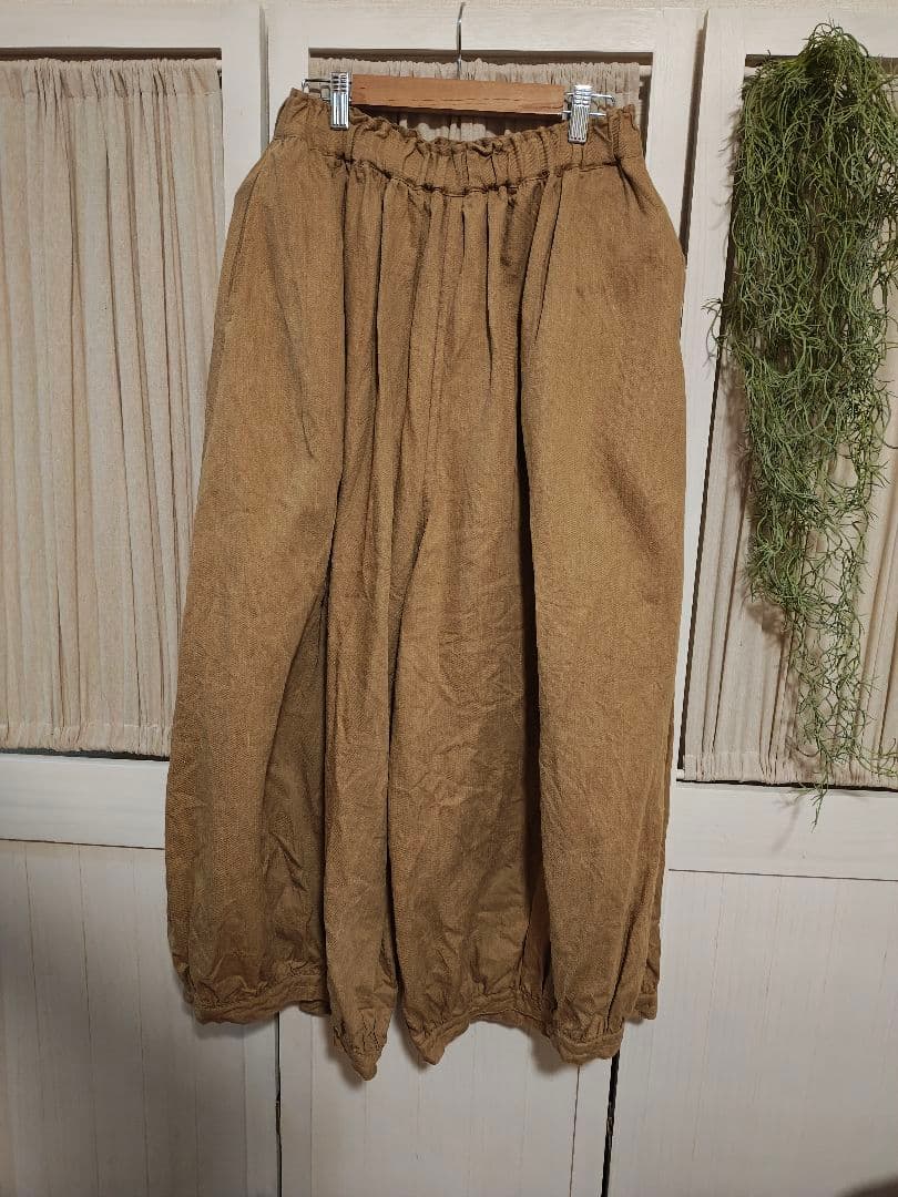 ICHI Antiquities noir サーカスパンツ ベージュ