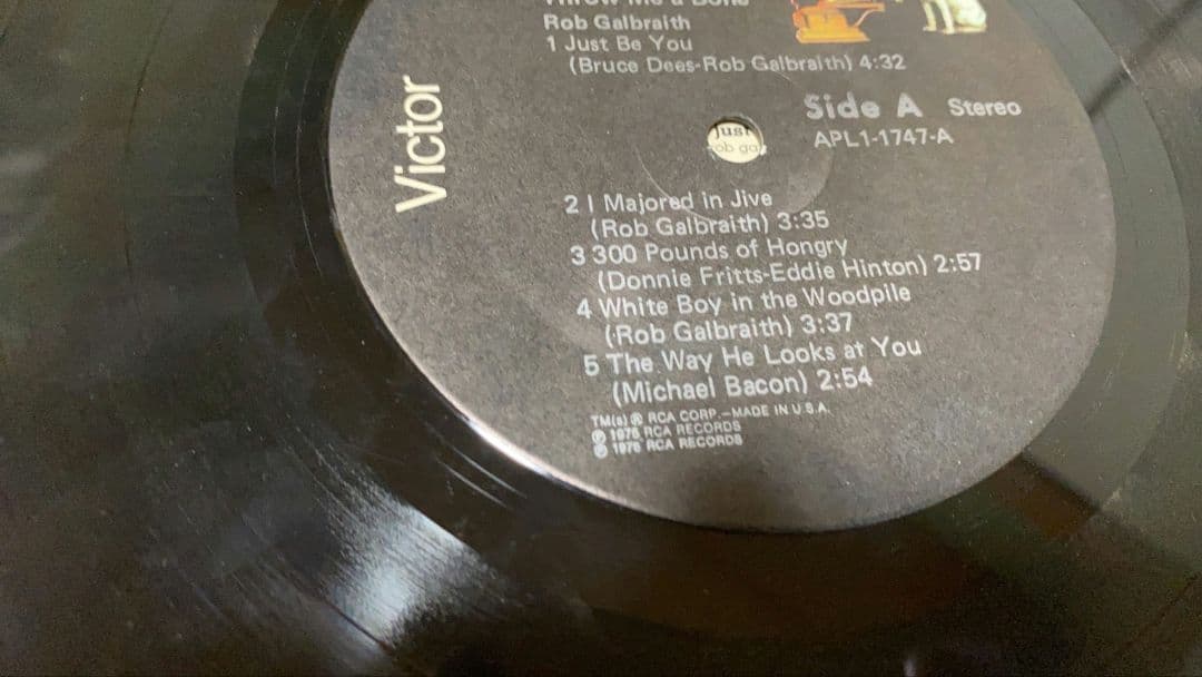 【LPレコード】Rob Galbraith - Throw Me A Bone