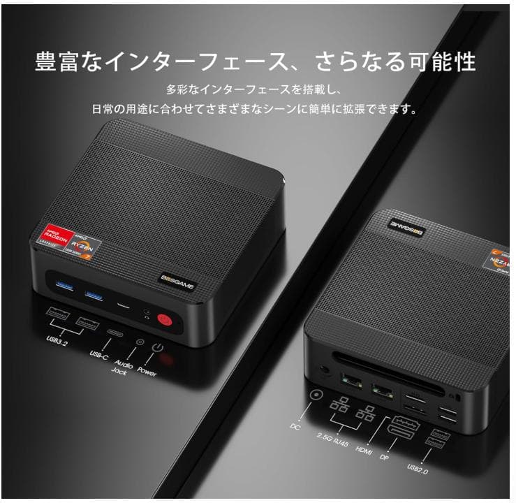 32GB 1TB ミニPC Ryzen 7 5700U BOSGAME P4