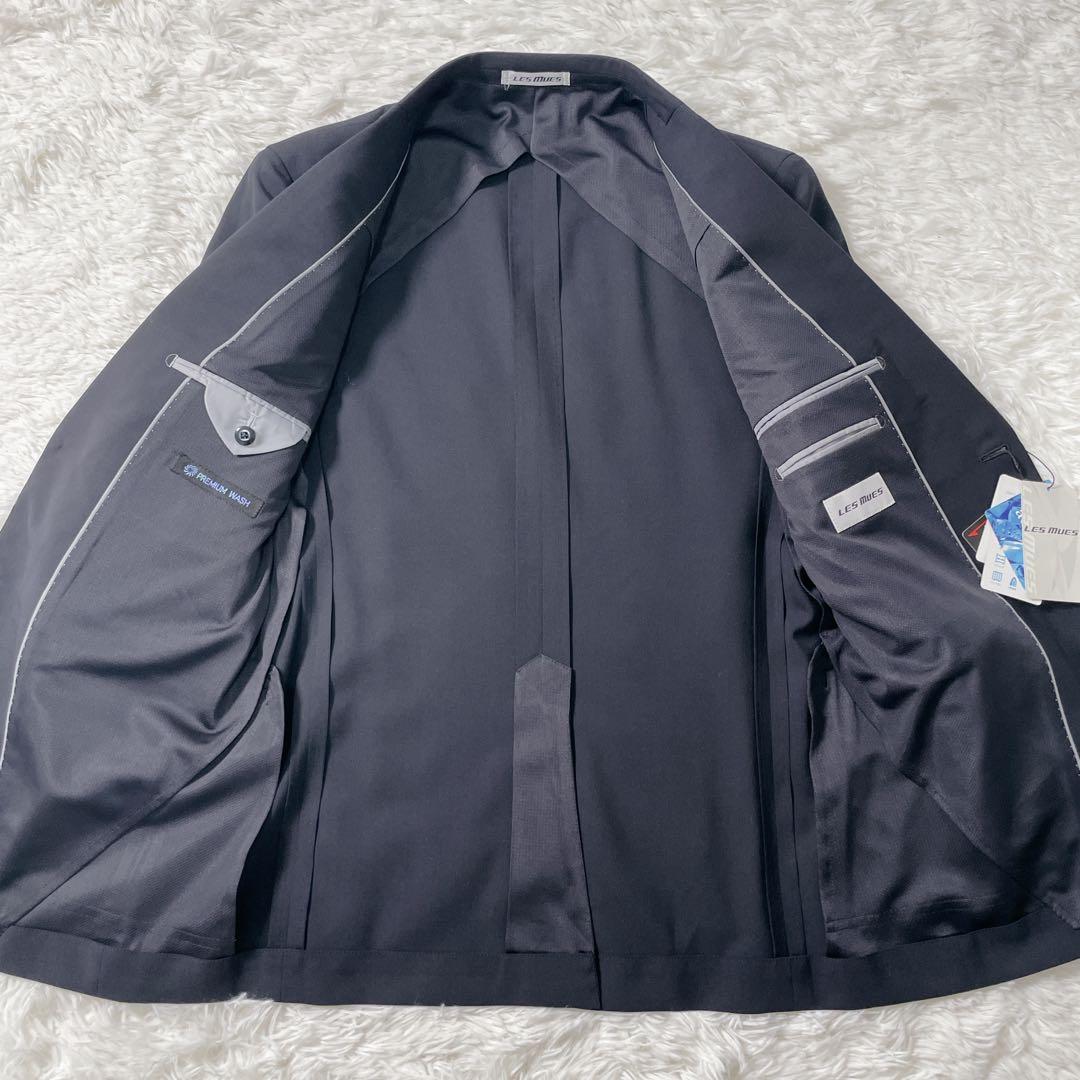 新品 LES MUES 3ピース A5 ダークグレー ウォッシャブル スーツ