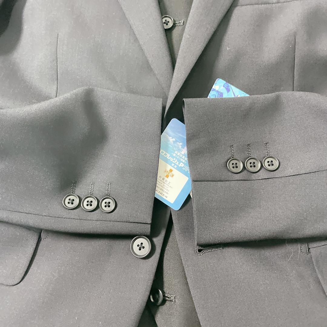 新品 LES MUES 3ピース A5 ダークグレー ウォッシャブル スーツ
